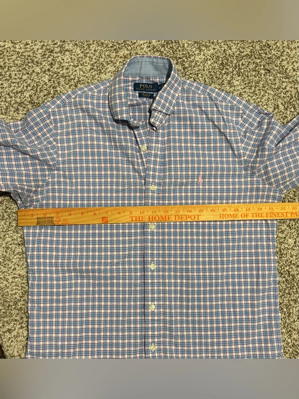 Polo Ralph Lauren Cotton Stretch Plaid Shirt M